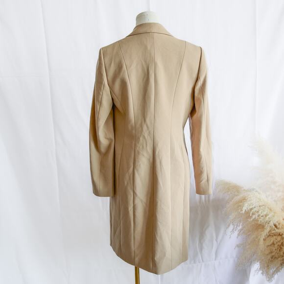 Ann Klein Beige Long Blazer coat size 2 XS - Picture 2 of 5